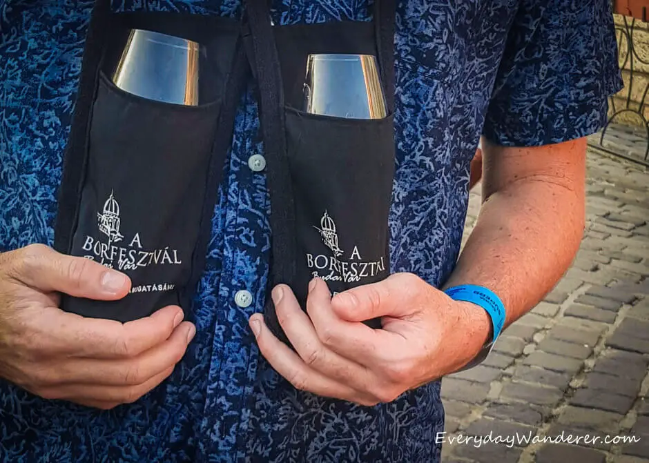 Wine Glass Holders at the Budapest Wine Festival - Photo by Sage Scott, the Everyday Wanderer