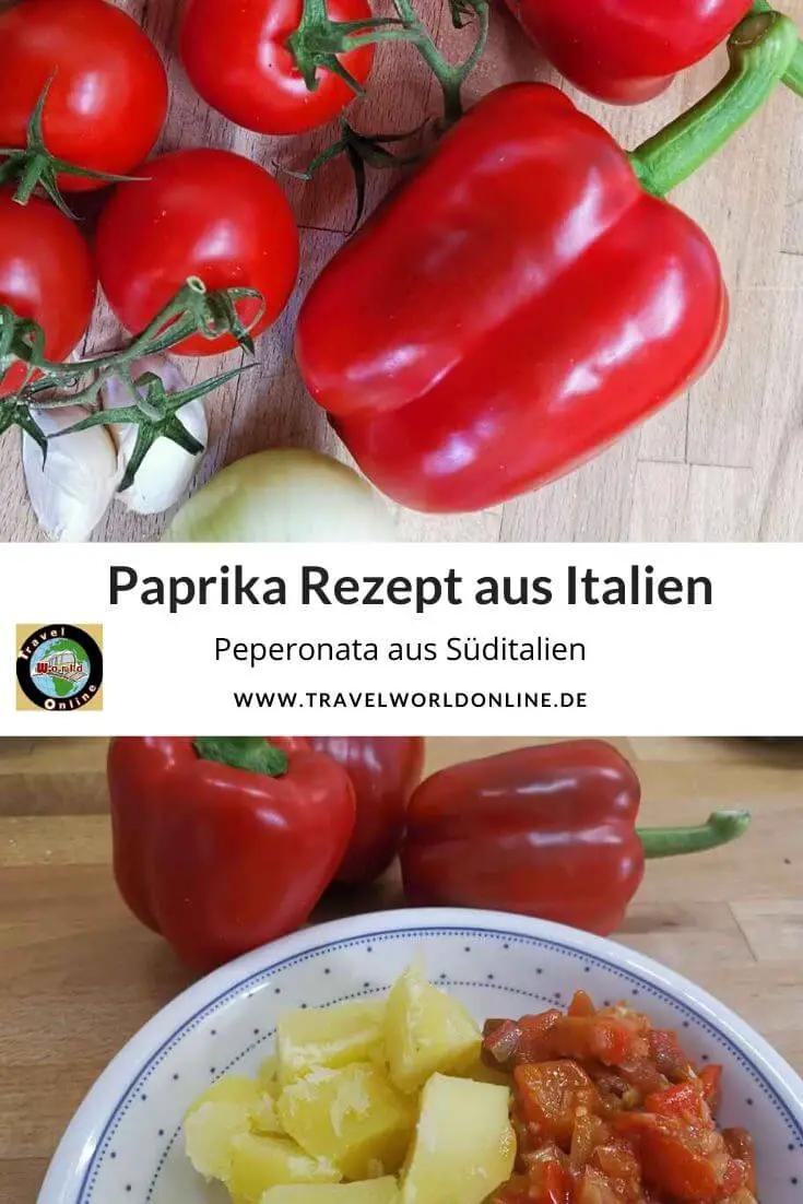 Paprika Rezept aus Italien - Paprikagemüse