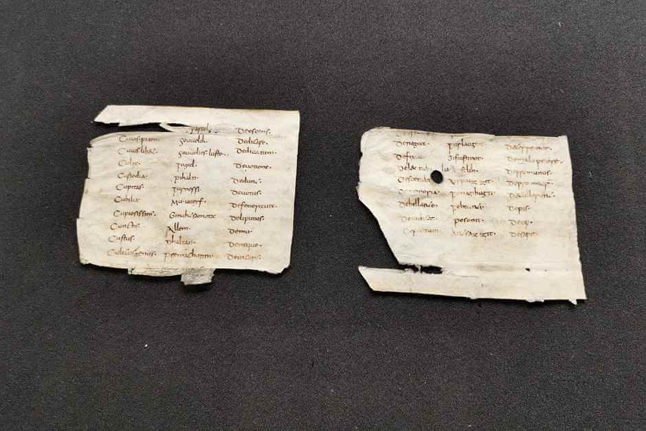 Abrogans - Fragmente in der Klosterbibliothek von Stift Admont