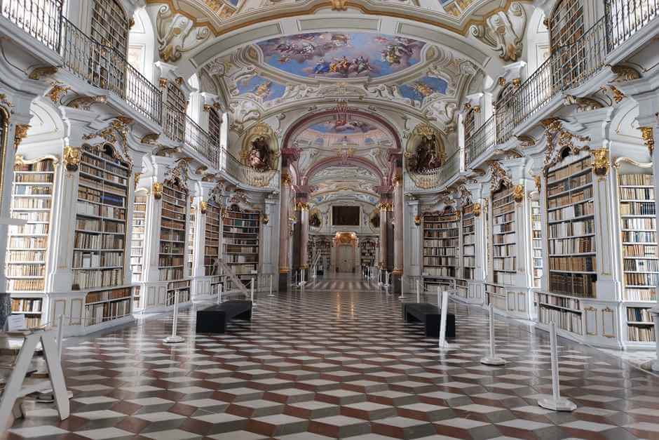 Largest monastery library in the world at Admont Abbey in Styria