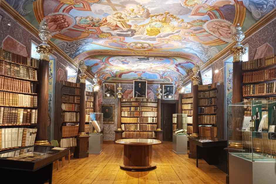Abbey library in the Rein Abbey - excursion destinations in Styria
