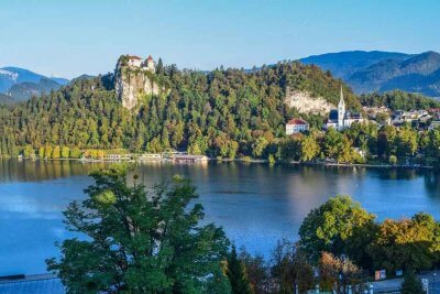 Bled Slowenien und seine Altstadt am Bleder See
