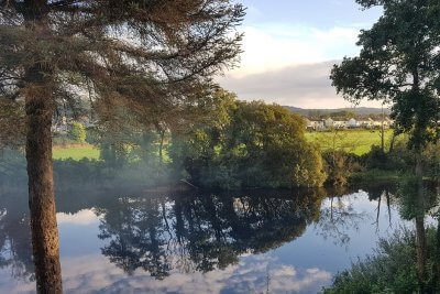 Ireland travel tip - fog over the Flesk River in Killarney, Ireland