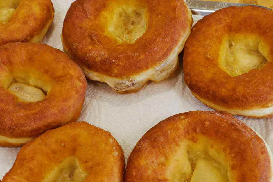 Stripped, Küchle or farmer's donuts from the Franconian kitchen