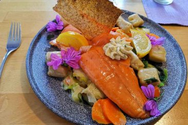 Salmon trout and pikeperch fillet