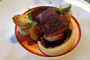 Rehrücken mit Sellerie und Rosenkohl