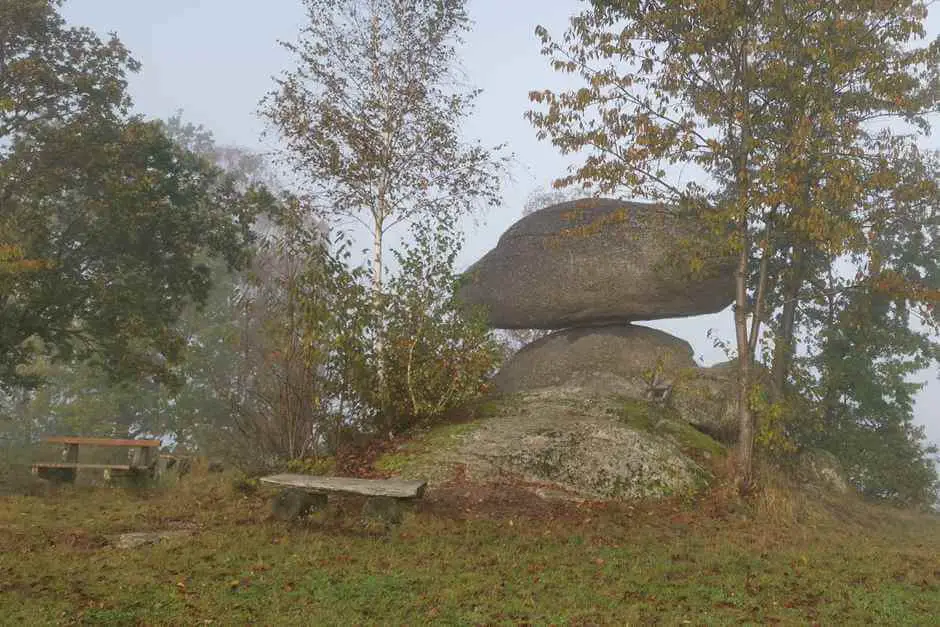 Mushroom stone - farm shops nearby with their ex-farm sales are just steps away