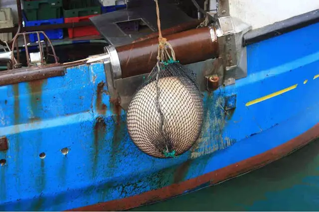 Fishing boat in the rain in Dublin