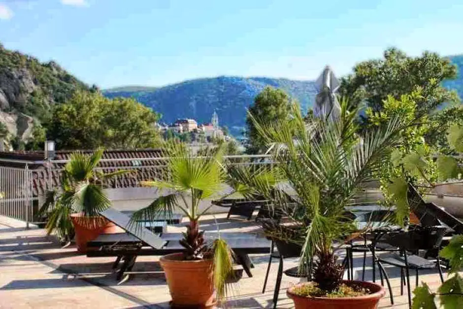 Dürnstein vom Hotel Pfeffel Wachau aus