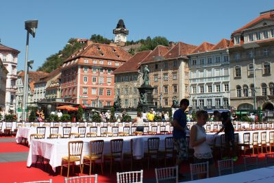 Long blackboard in Graz