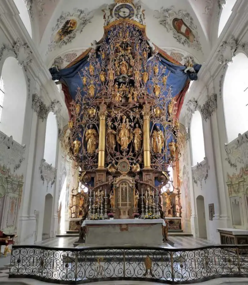 High altar in the collegiate church in Stams Abbey, Tyrol