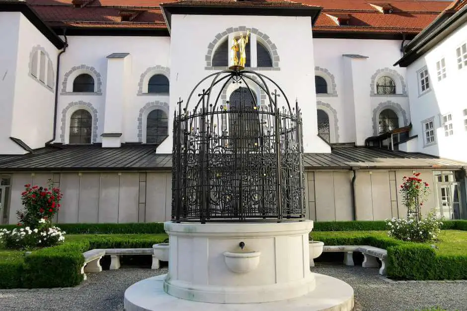 Cloister in the Stams Abbey in Tirol