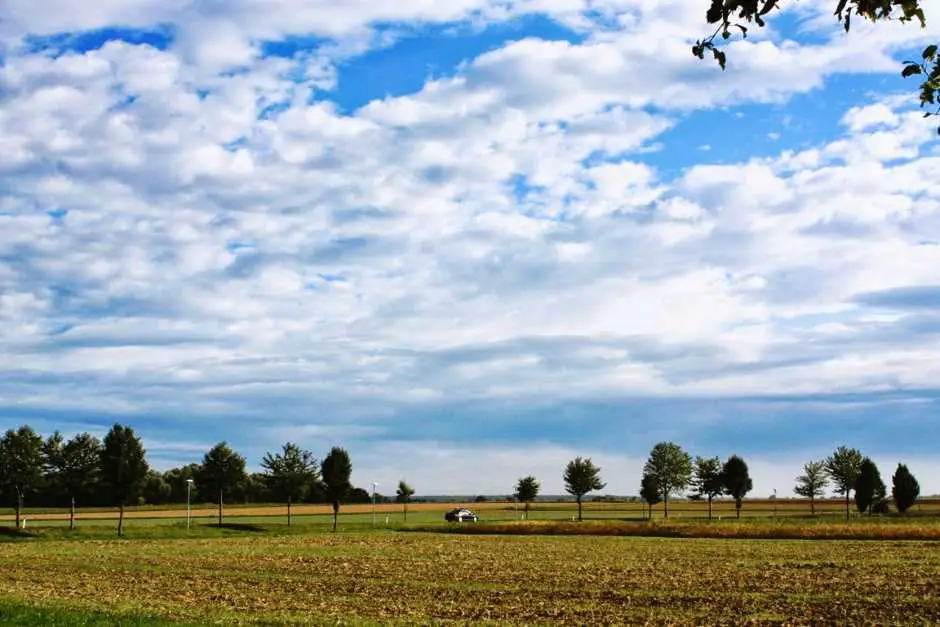 The sky is wide over Burgenland