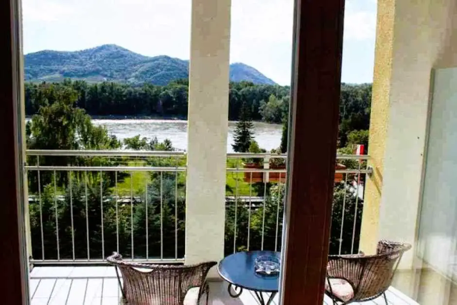 The view of the Danube from Hotel Pfeffel Dürnstein Wachau