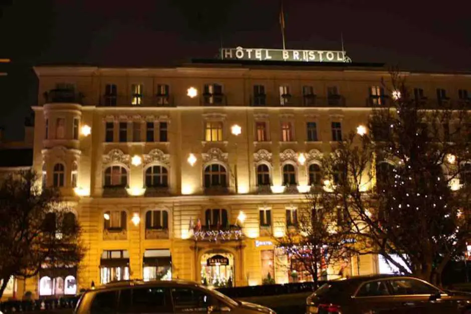 The Hotel Bristol at Christmas in Salzburg