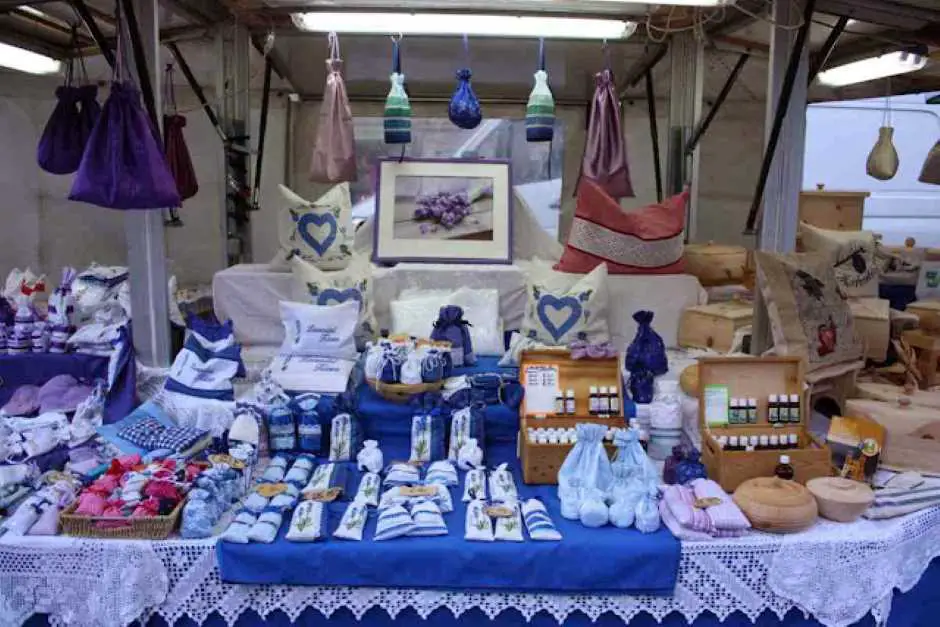 Lavender stand at the Salzburger weekly market