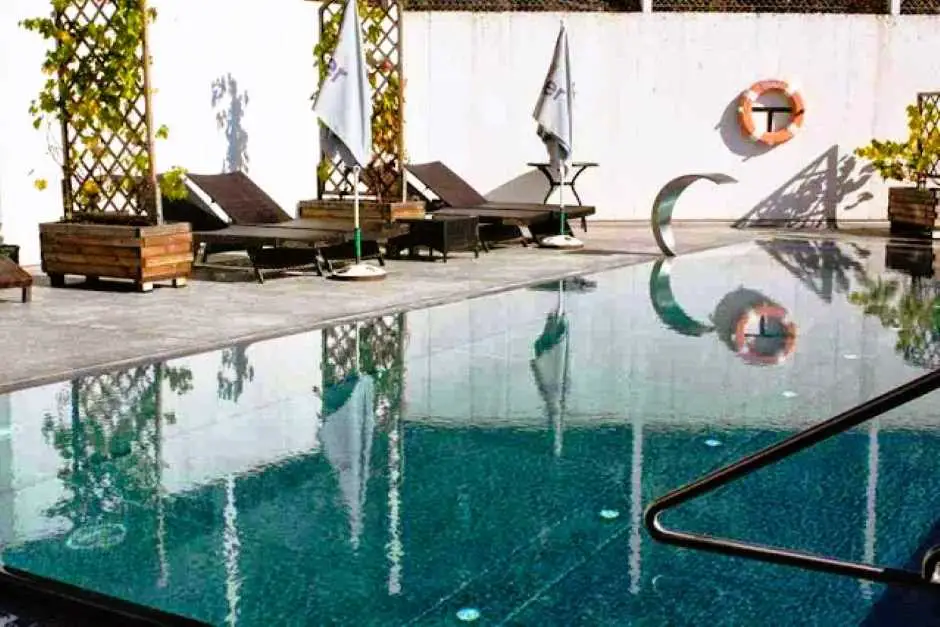 Inviting, right? The pool at Hotel Pfeffel Dürnstein Wachau