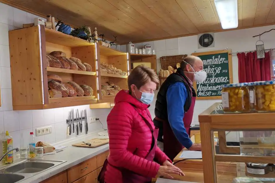 Barbara Schwaiger in the Prientaler mountain farmer's shop