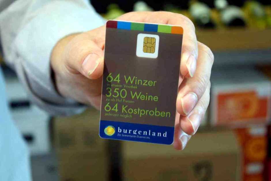 Burgenland wines are available here on presentation of a chip card