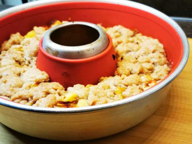 Apple crumble recipe in the Omnia oven