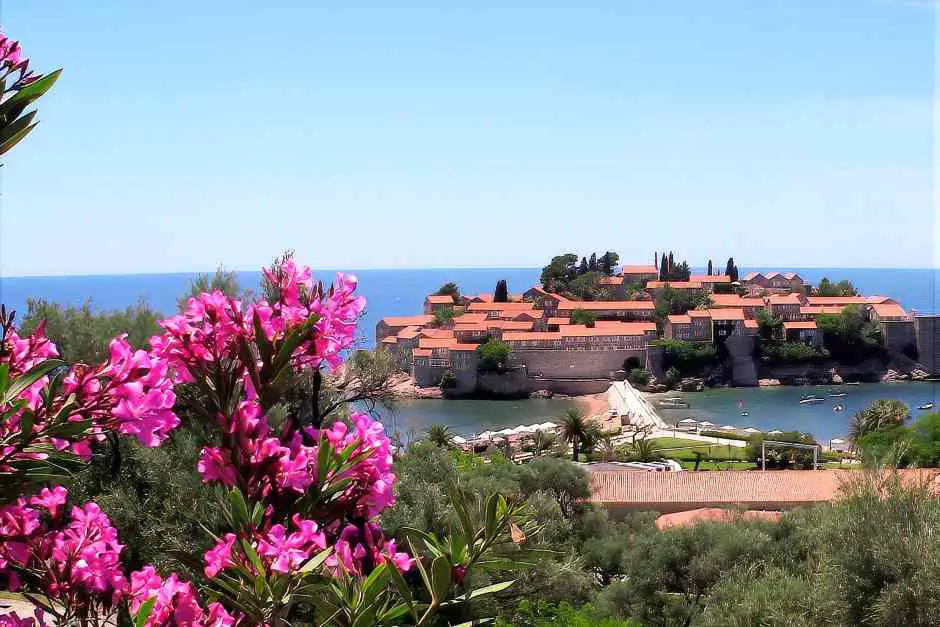 Aussicht auf Sveti Stefan