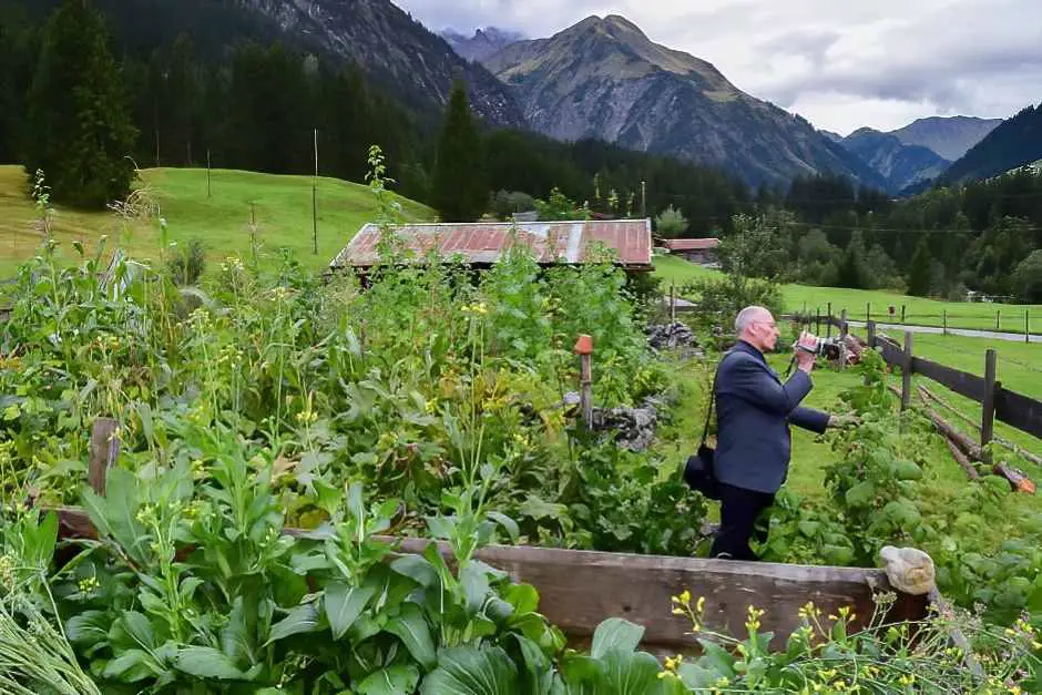 In the permaculture garden in Kleinwalsertal