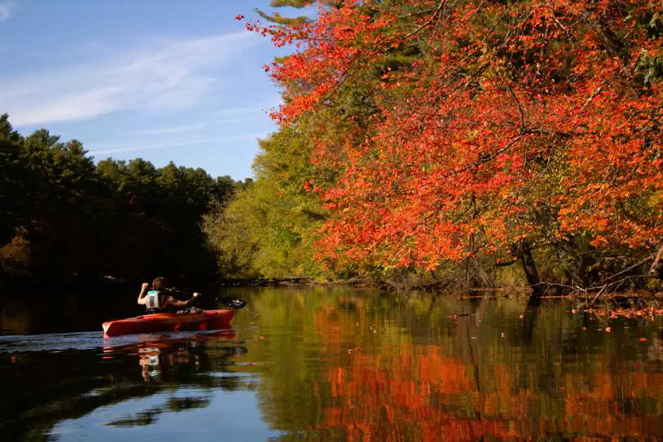 Kayaking on the river