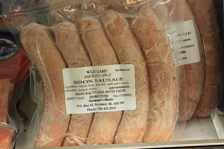 Sausage made from bison meat - culinary specialties in Newfoundland