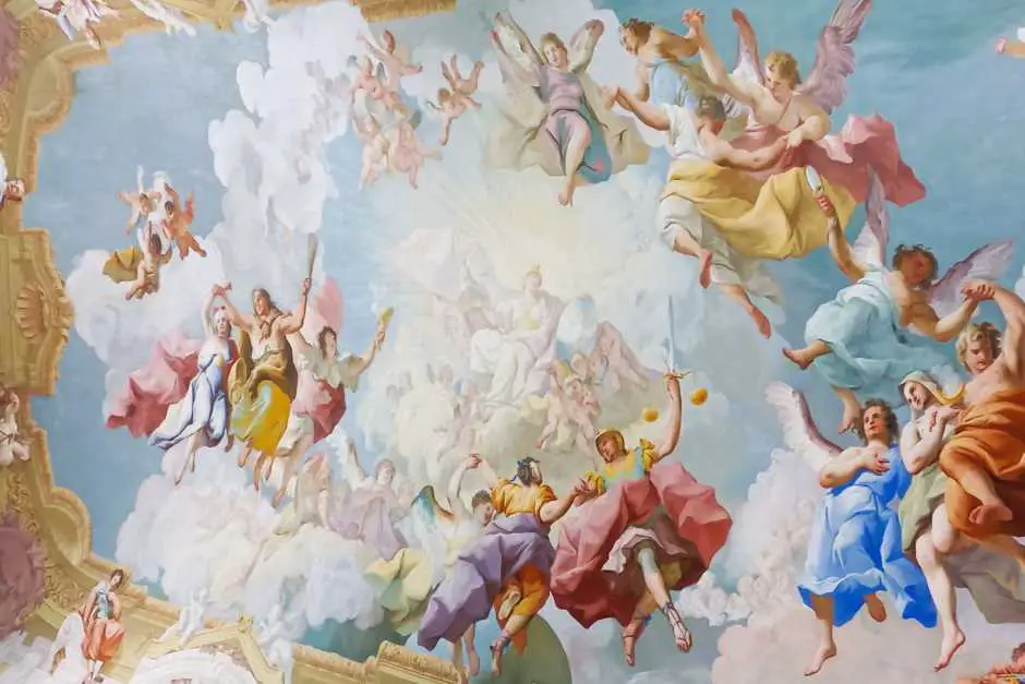 Ceiling painting by Paul Troger in the Melk Abbey library