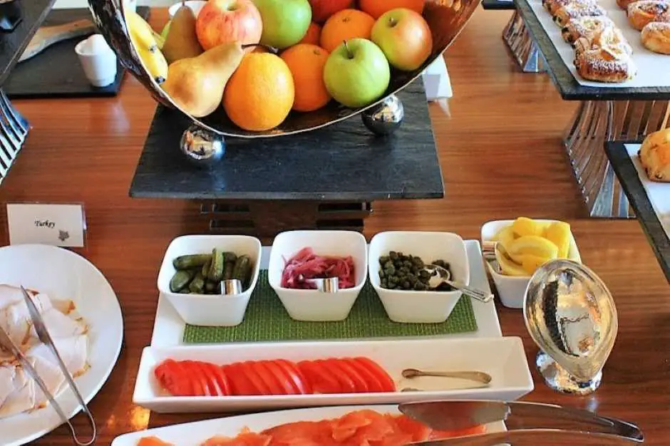 Part of the breakfast buffet in the Club Lounge at the Ritz-Carlton Toronto