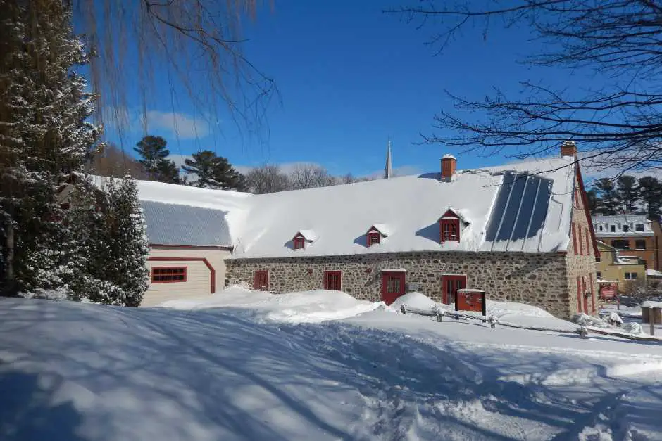 Moulin seigneurial on the King's Road from Montreal to Quebec City