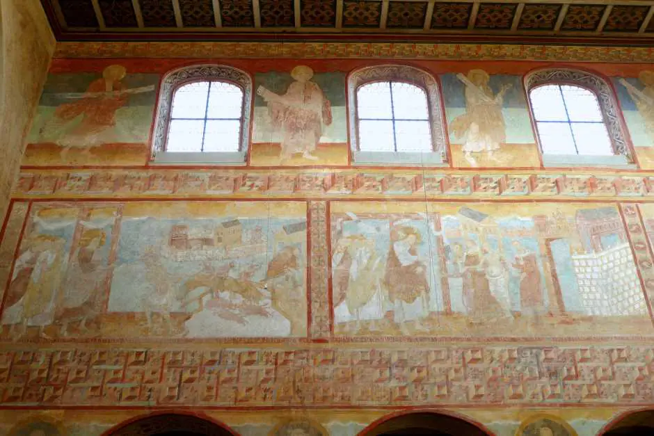 Wall paintings in St. Georg on the island of Reichenau