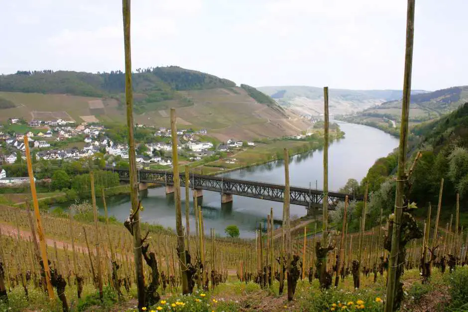 View of the cannon track on the Moselle