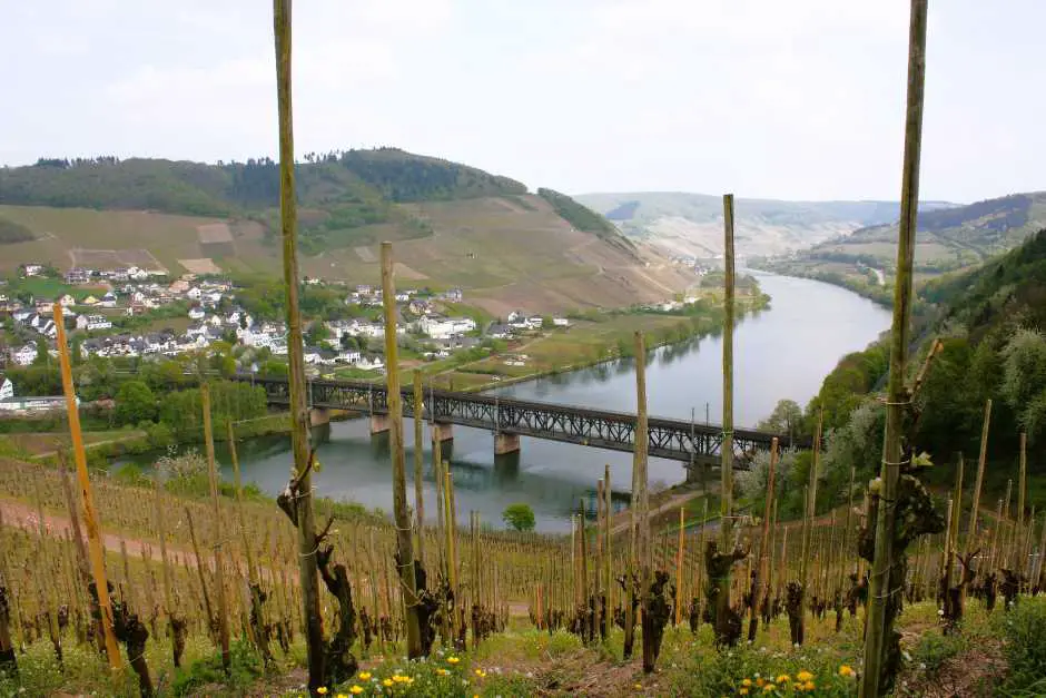 Blick auf die Kanonenbahn an der Mosel