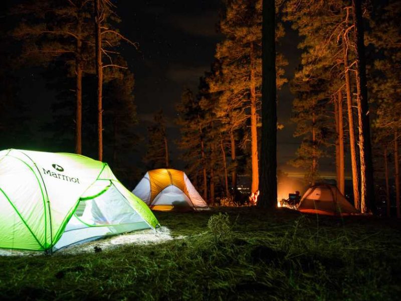 LED camping lamps solar or with battery