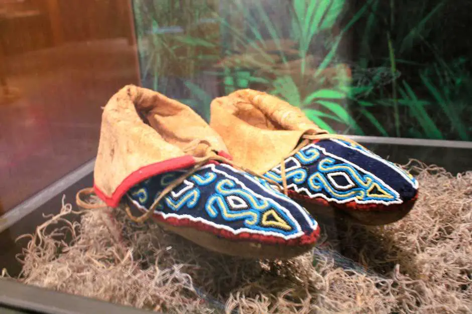 Native American shoes at the Bata Show Museum