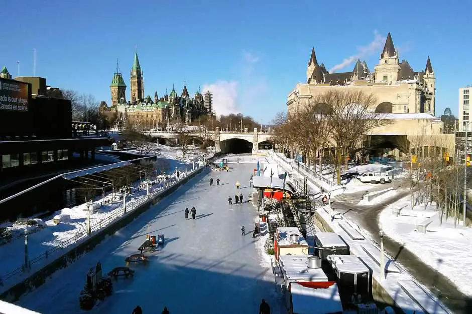 Winterlude Ottawa vacation in the winter