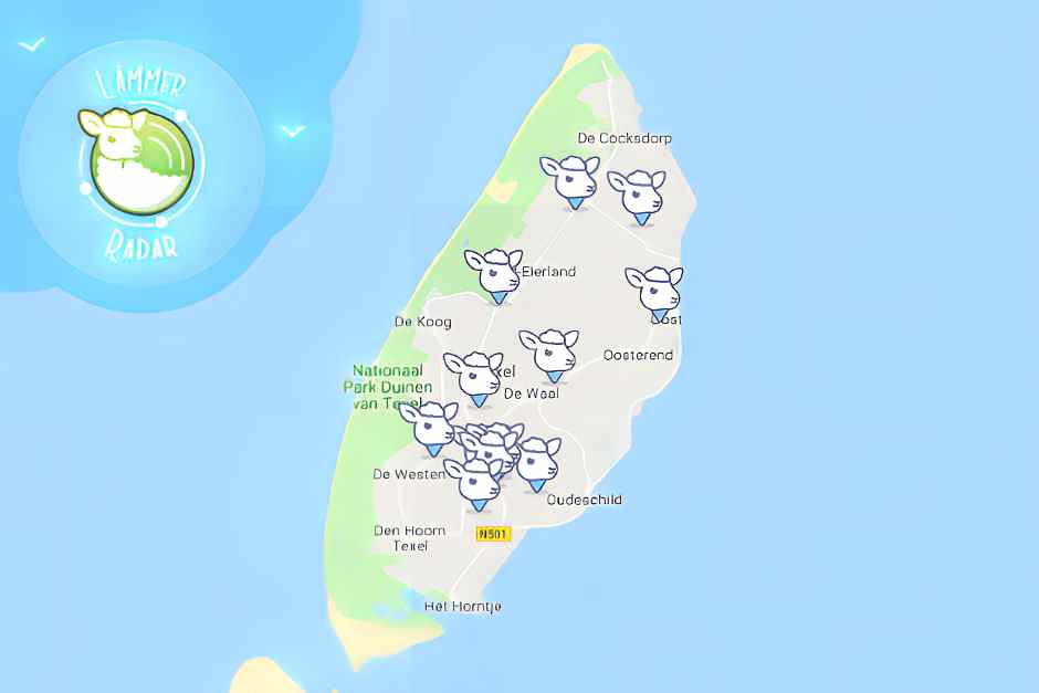 Lämmerradar Texel Karte: VVV Texel