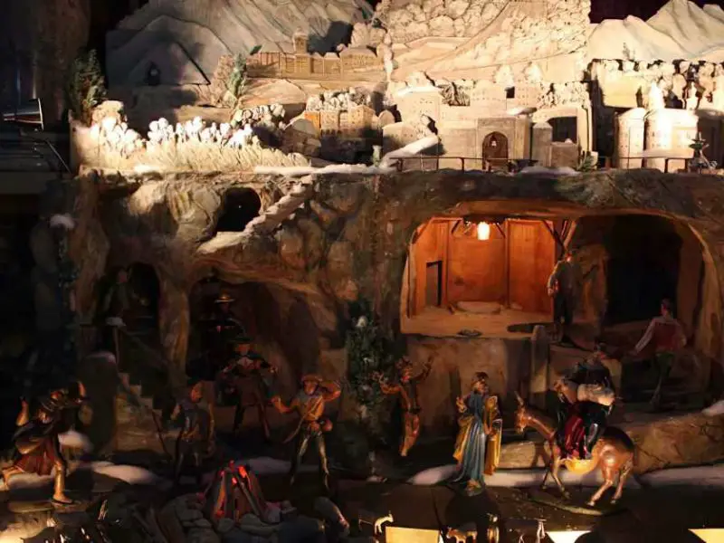 Nativity scene in the cathedral at Christmas time in Salzburg