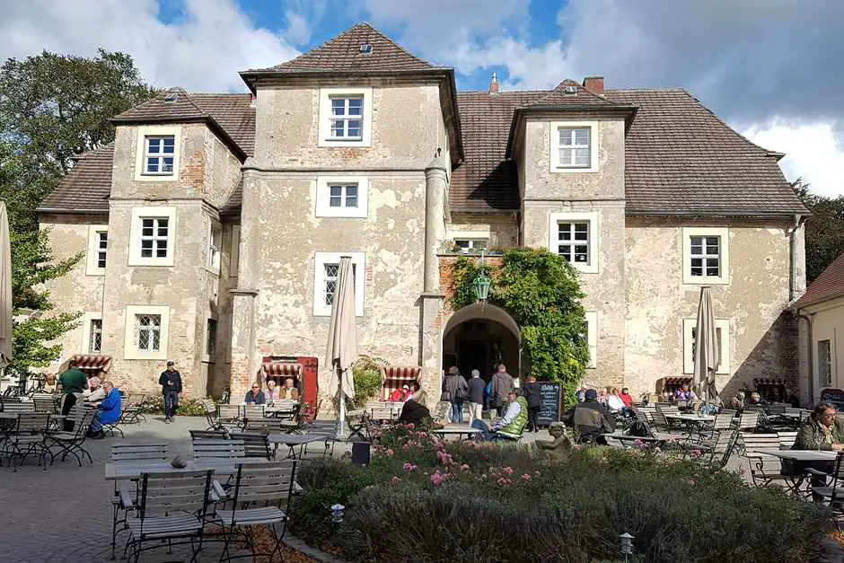 Inner courtyard of Mellenthin Castle, one of the island's attractions near one of the imperial baths