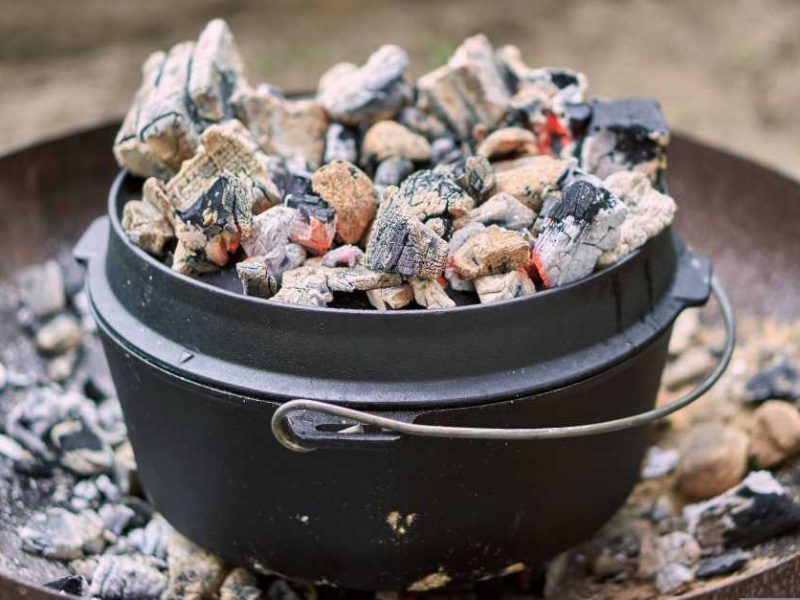 Dutch oven on the campfire
