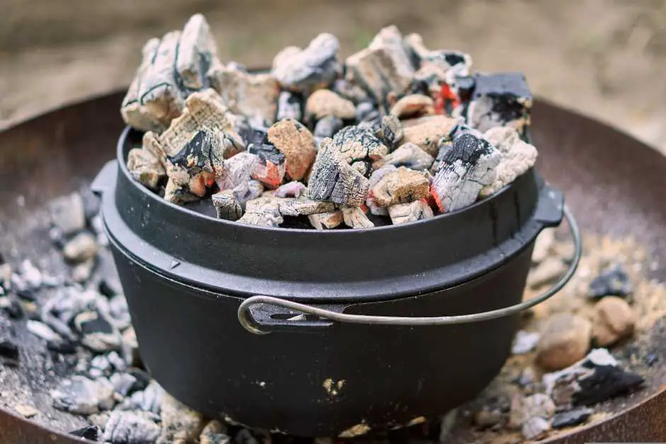 Dutch oven on the campfire