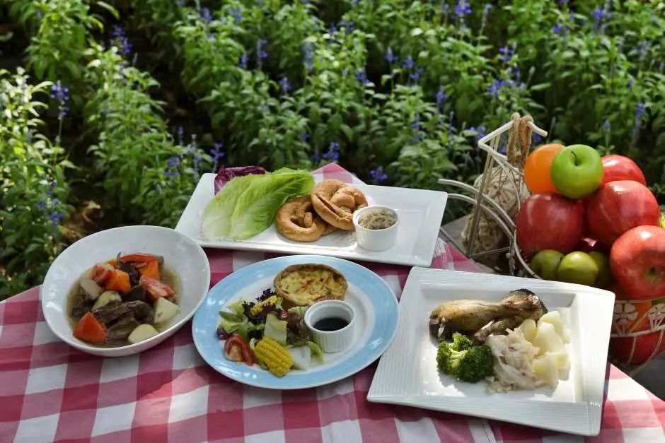 Viel Essen beim Picknick