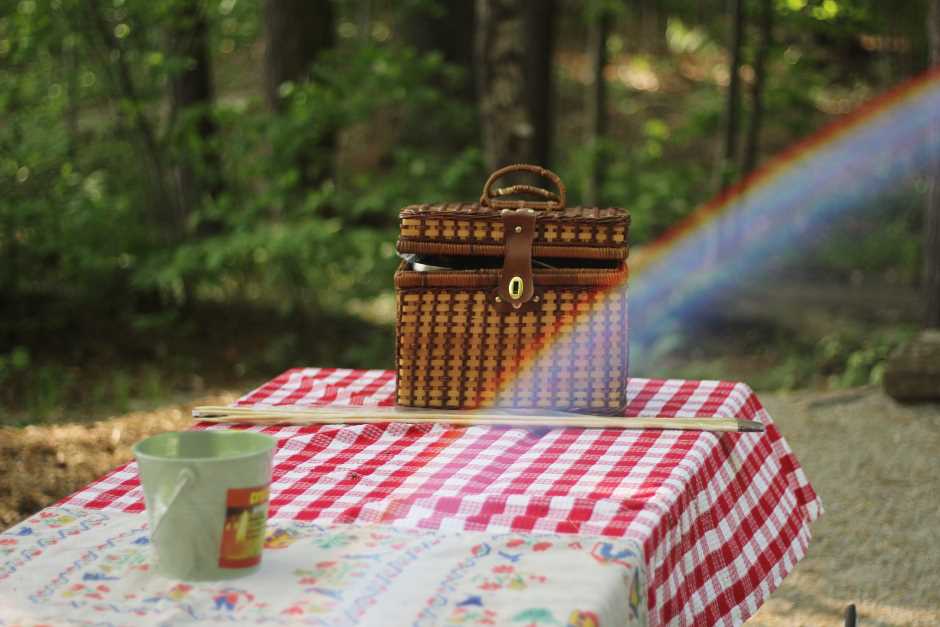 Picknick beim Camping