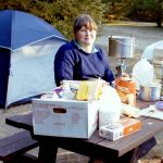 Cooking while camping with the tent