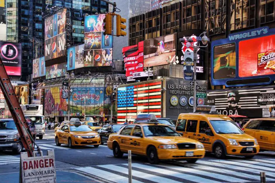 Broadway crosses Times Square NY