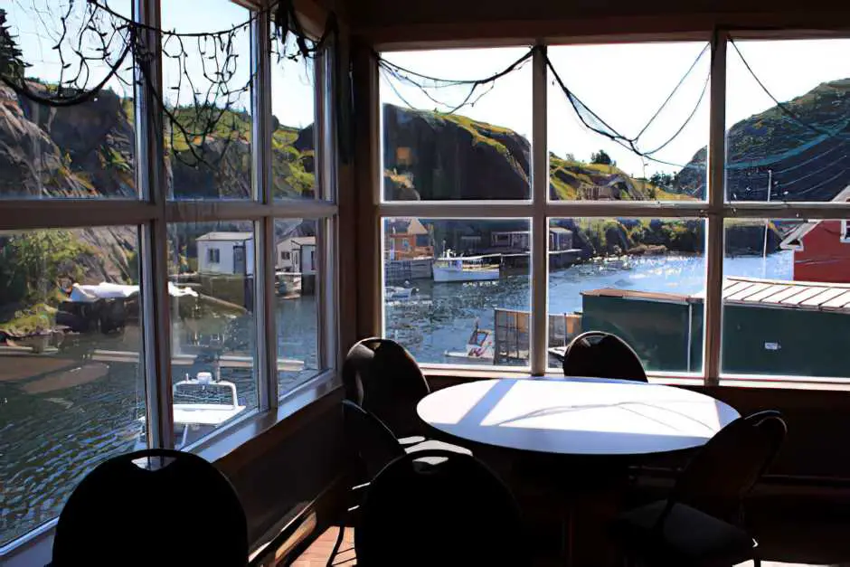 Ausblick vom Tasting Room der Quidi Vidi Brewery