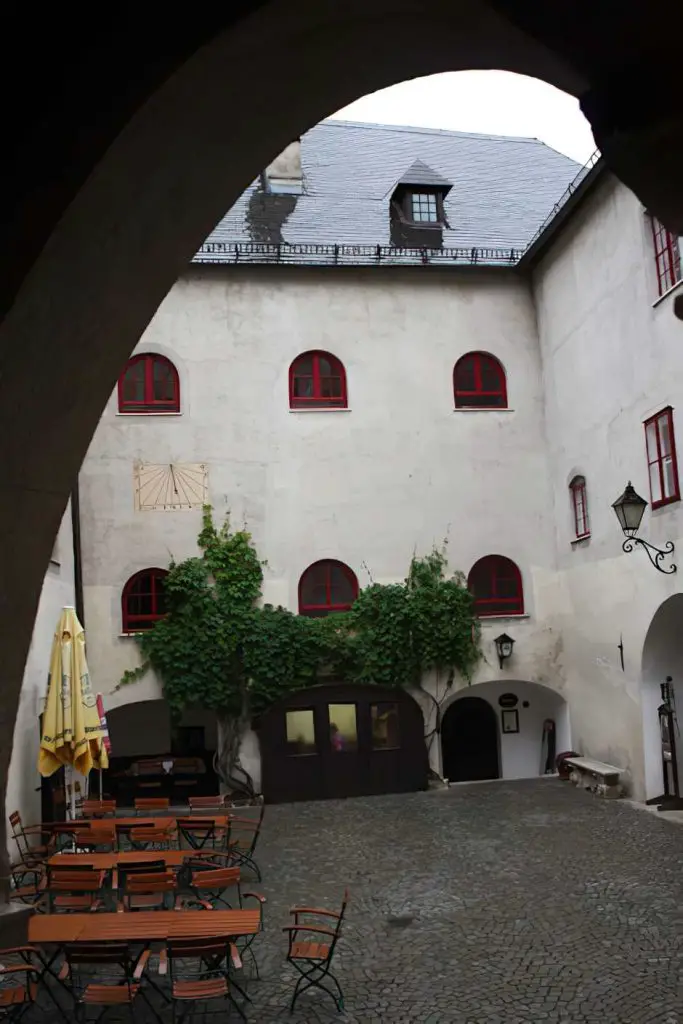 In the courtyard of Lockenhaus Castle