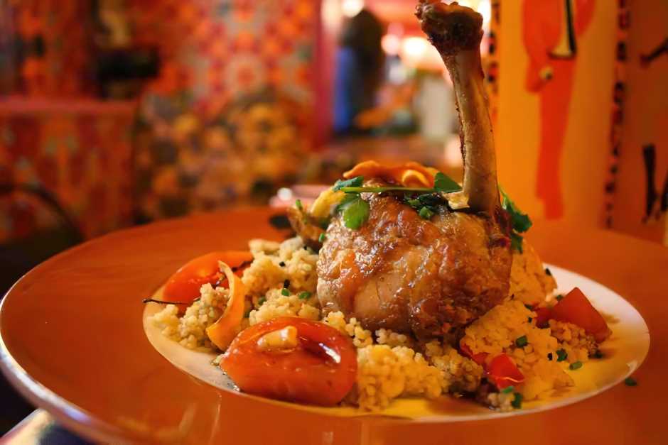 Guinea fowl on couscous