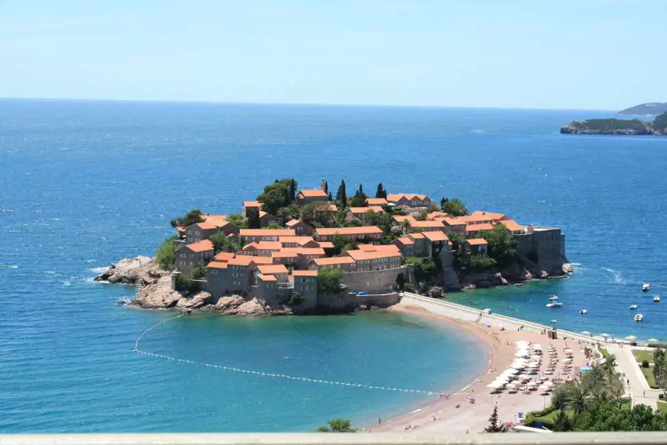 Sveti Stefan on our Montenegro road trip